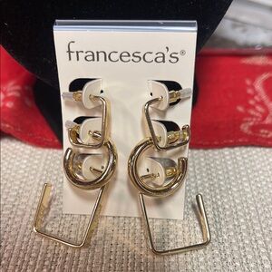 Francesca's Collections Gold Hoop Earrings